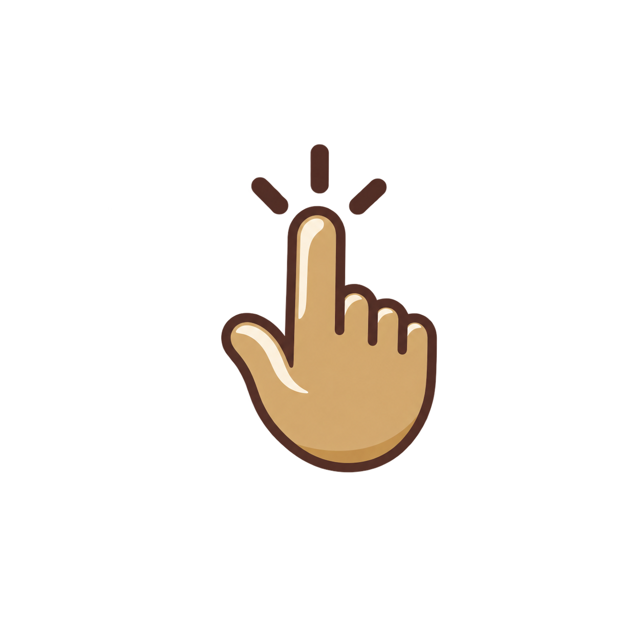 Finger selecting a choice